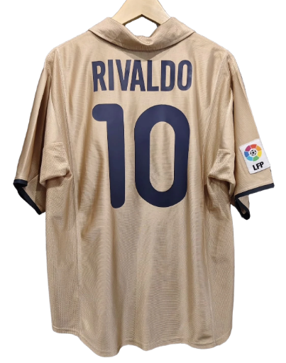 Camiseta Barcelona 2001/02 Rivaldo 