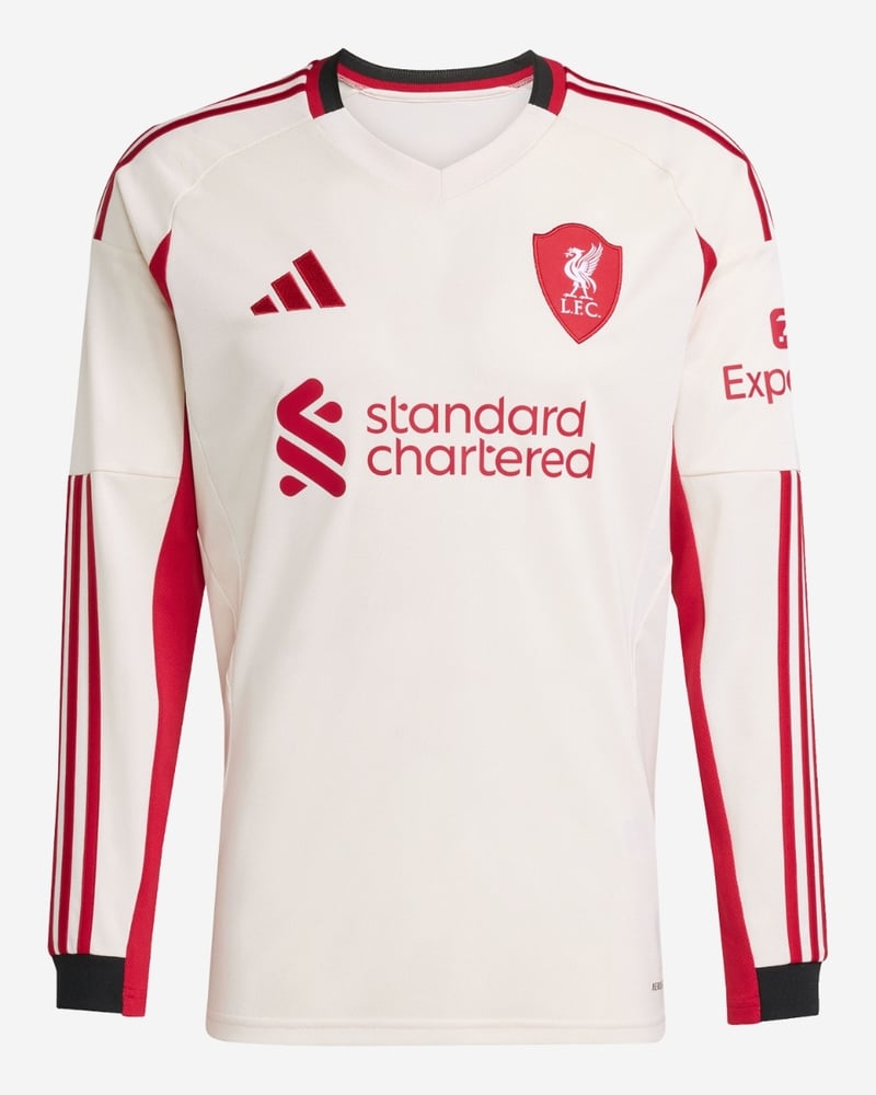 Camiseta visitante Liverpool manga larga 2025/26