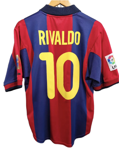 Camiseta Barcelona 2000/01 Rivaldo 