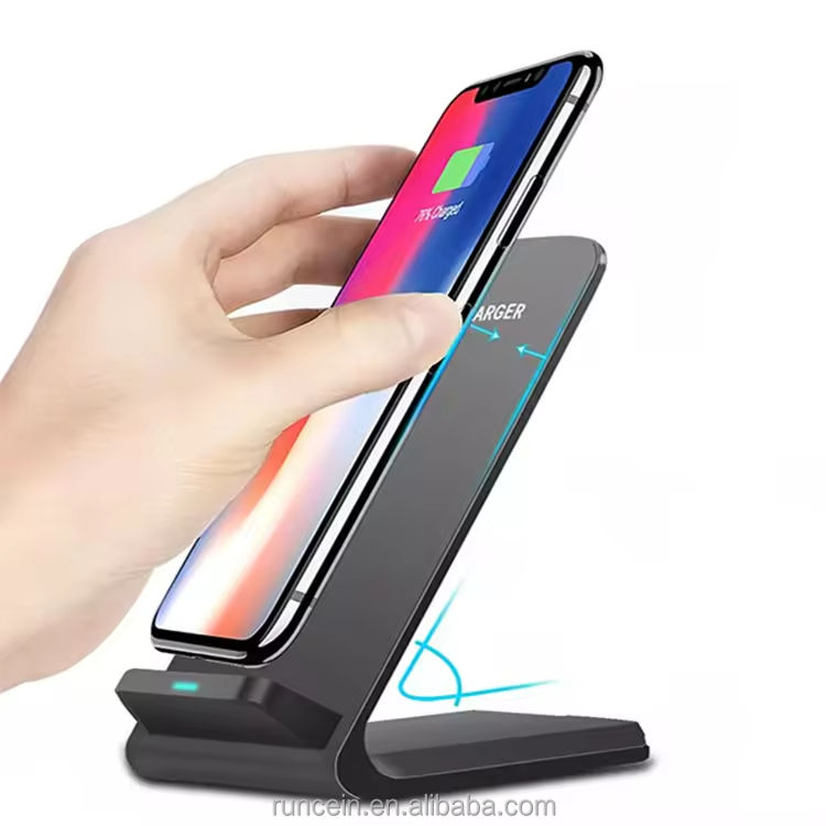 15W Dual-Coil Foldable Wireless Charging Stand