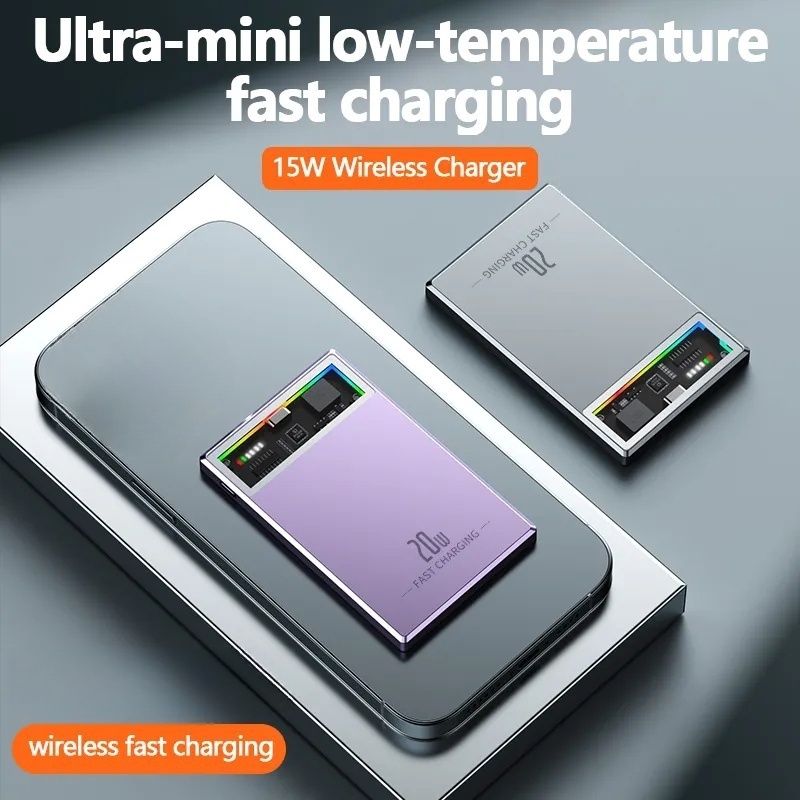 Magnetic Power Bank 5000mah 20W, Ultra-Thin Aluminum Alloy