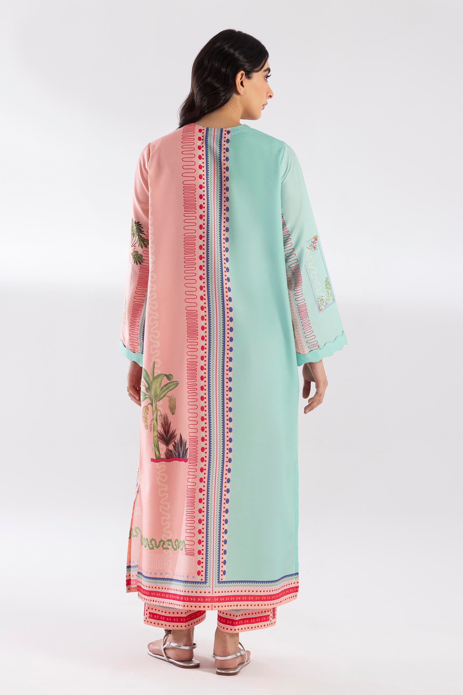 Stitched Printed Linen Shirt + Culotte