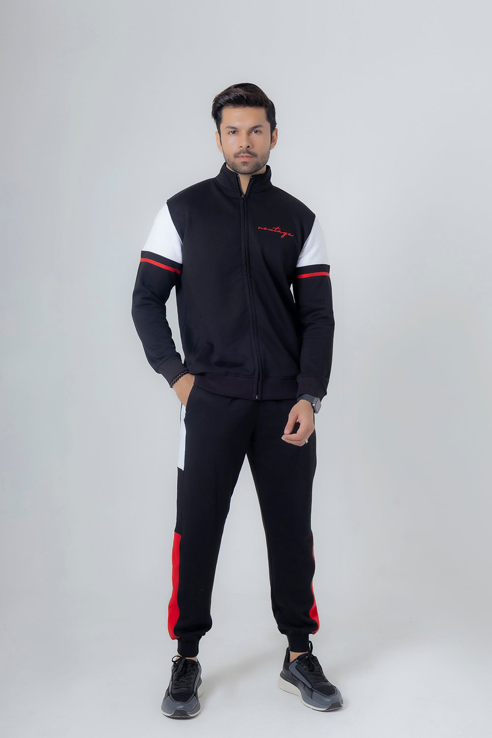Nextage Black Essential Tracksuit