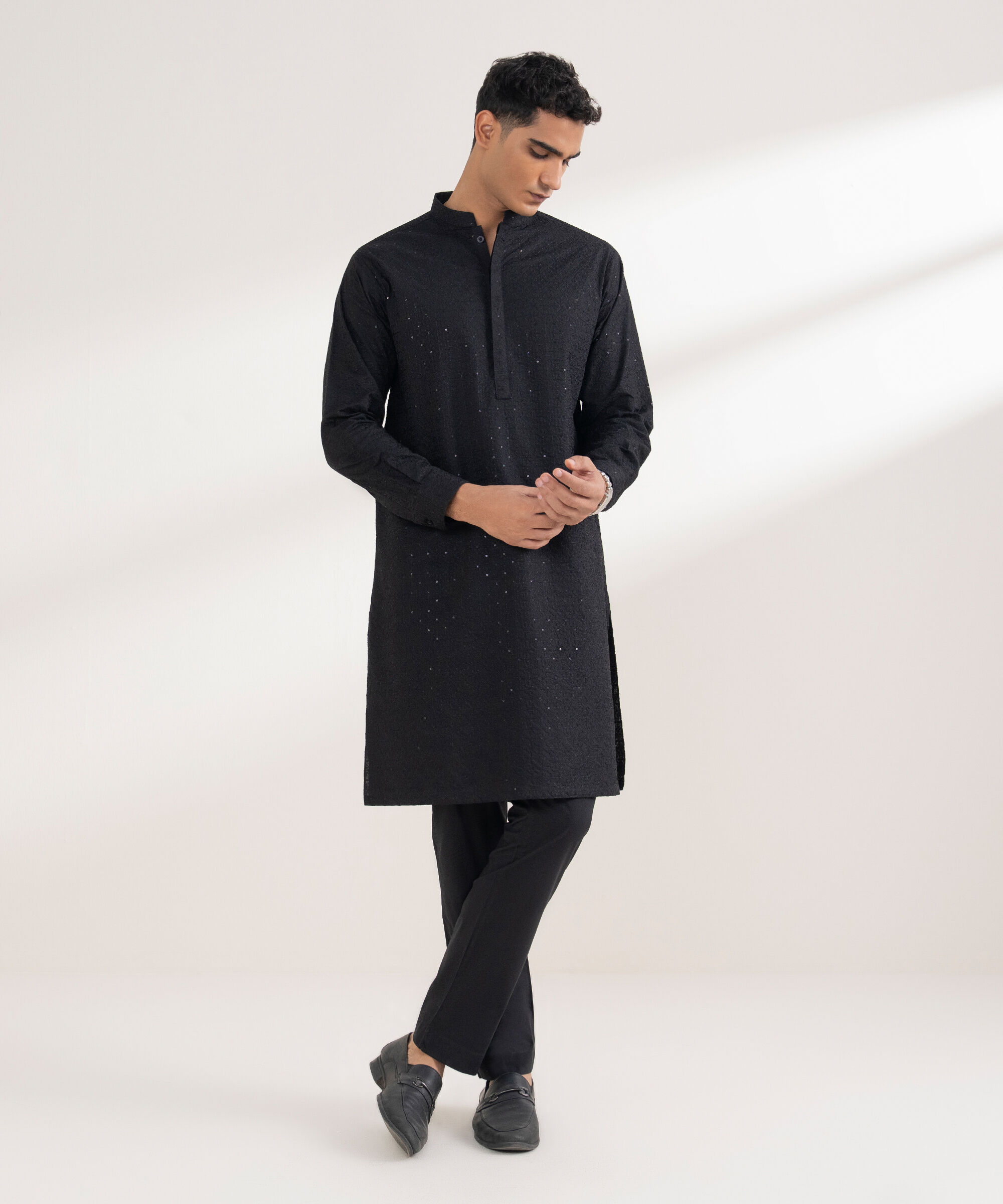 Embroidered Cotton Suit