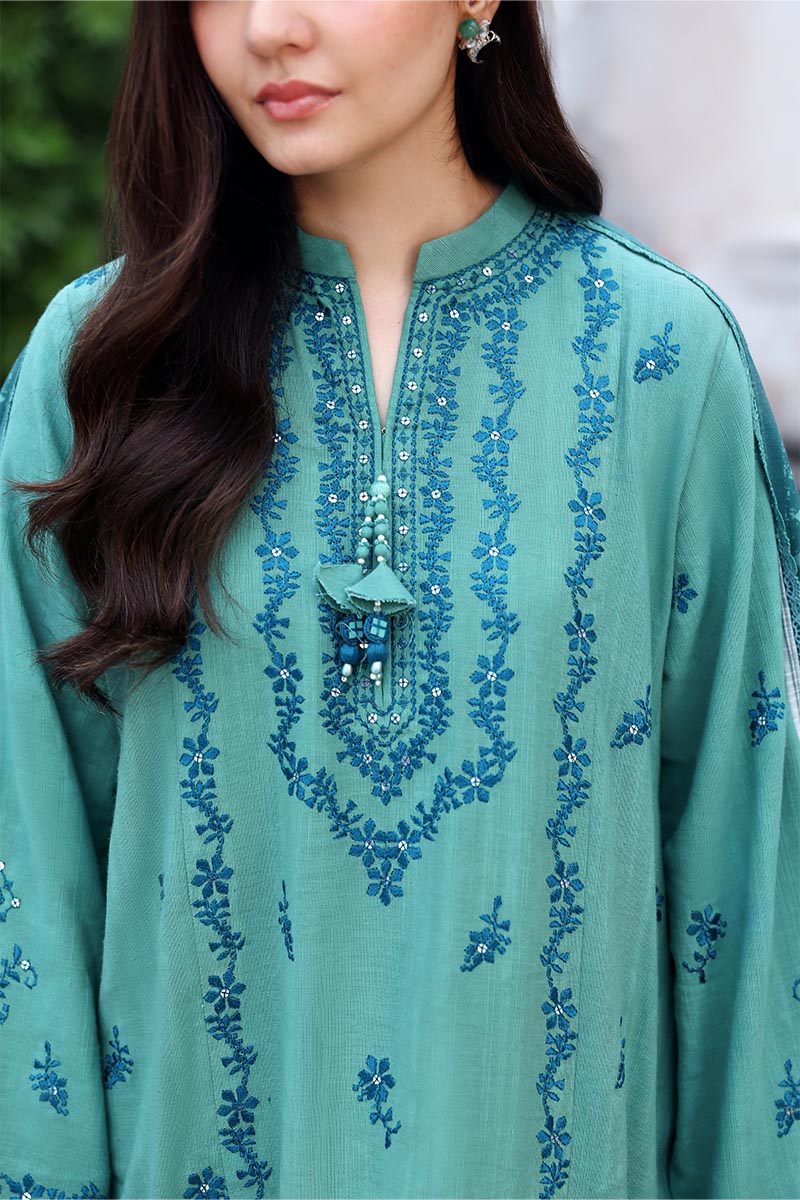 FLEUR WHISPER-3PC KHADDAR EMBROIDERED SUIT