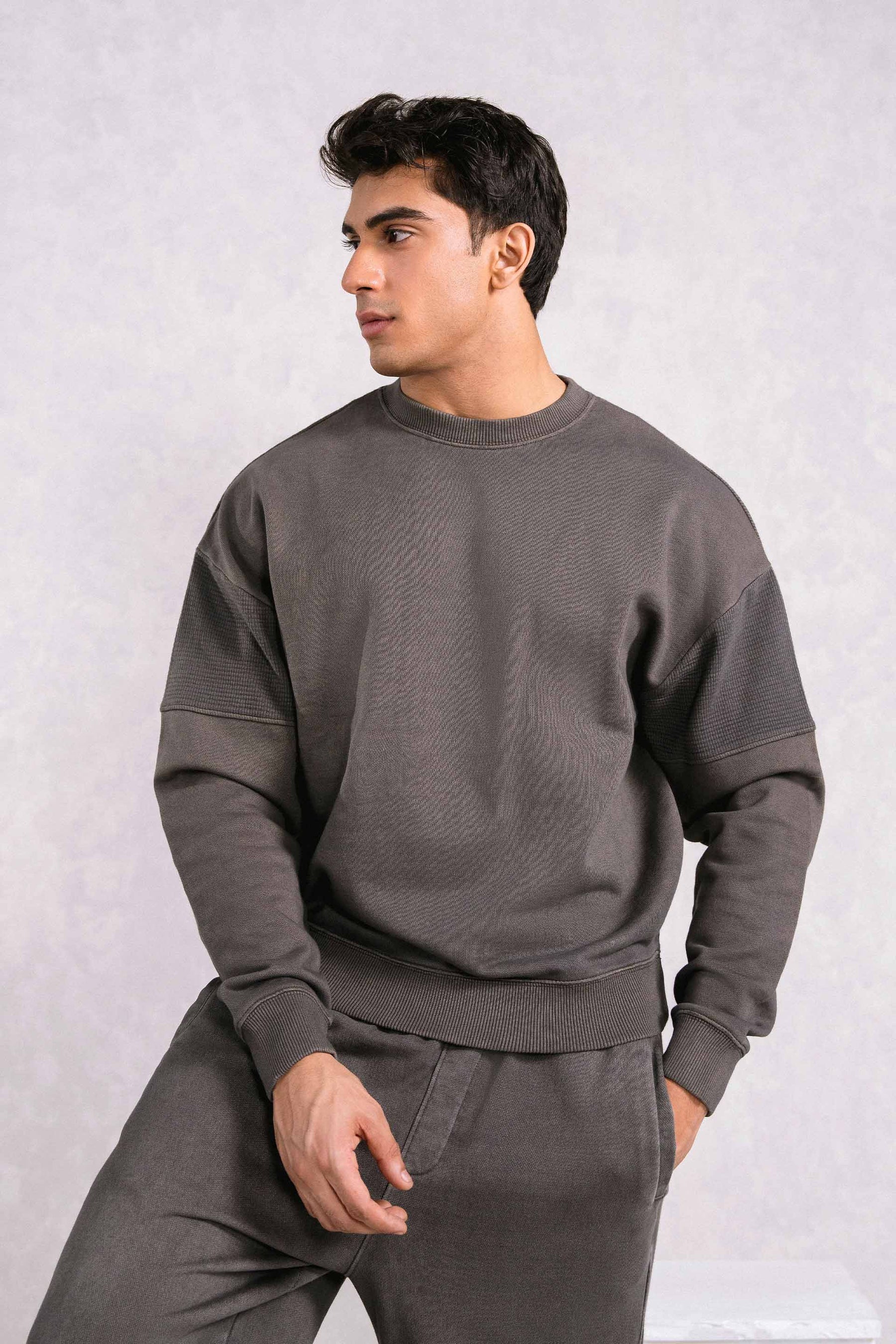 Contrasting Panel Sweatshirt
