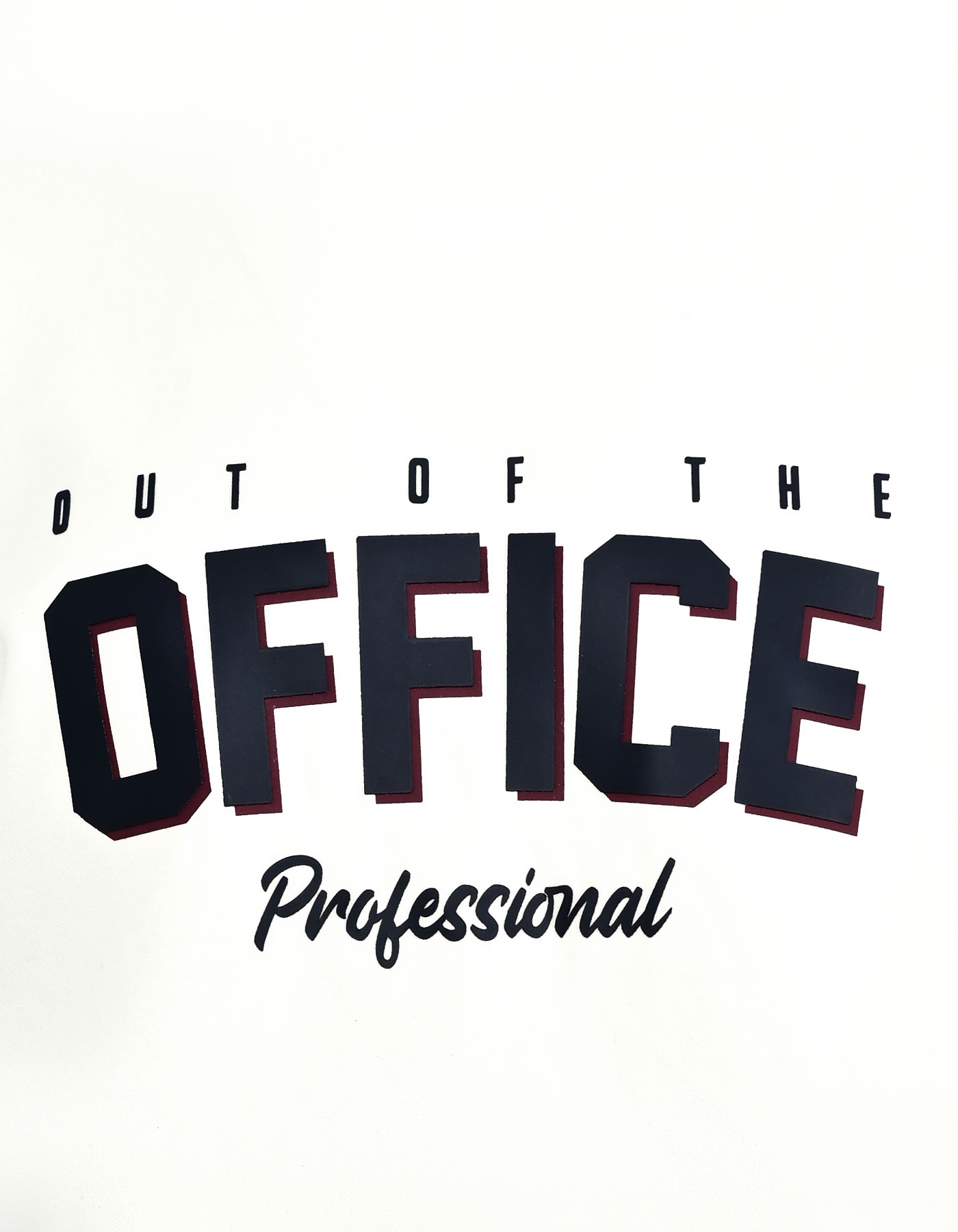 Out Of Office Professional White Printed Sweatshirt