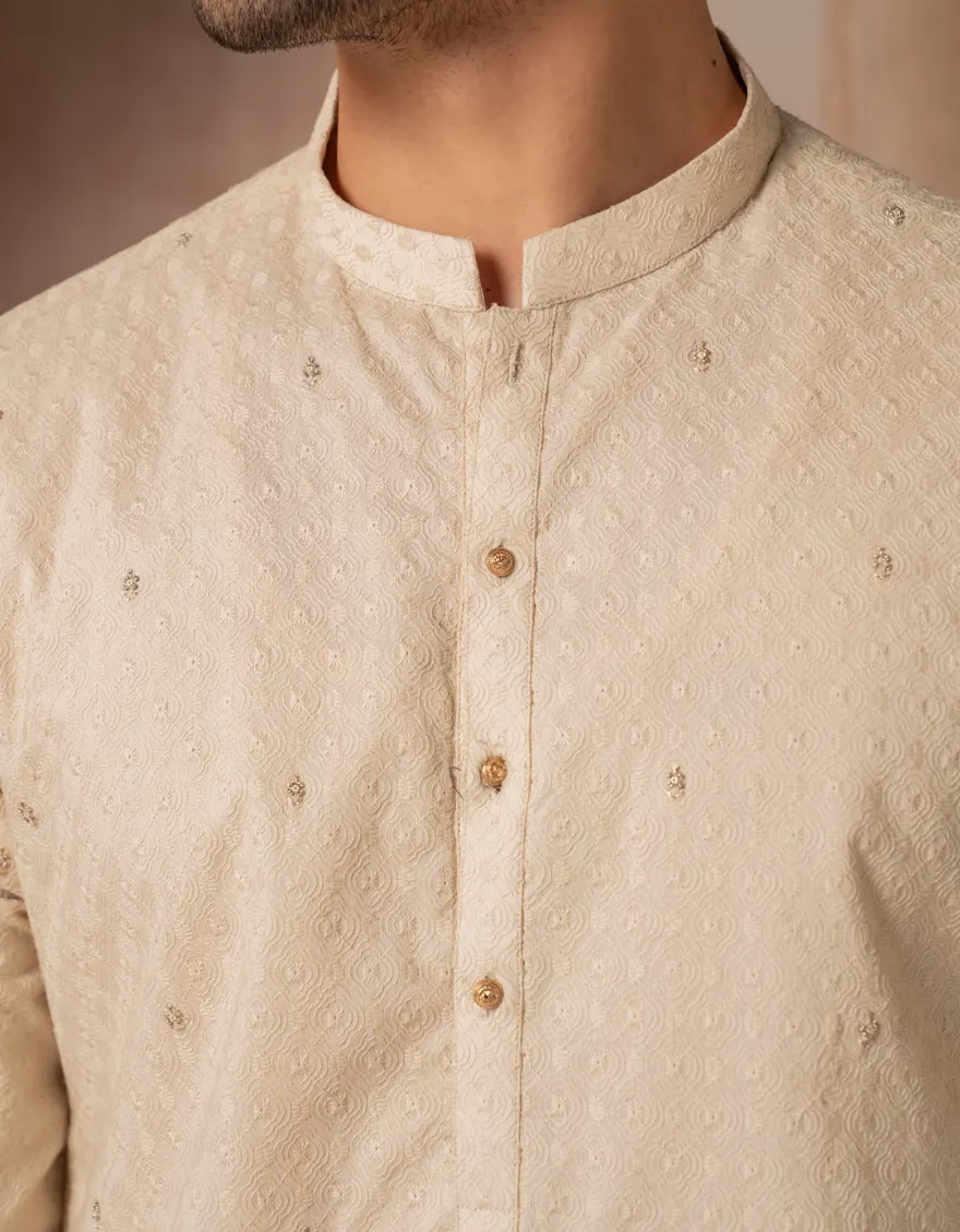 ECRU COTTON SPECIAL KURTA
