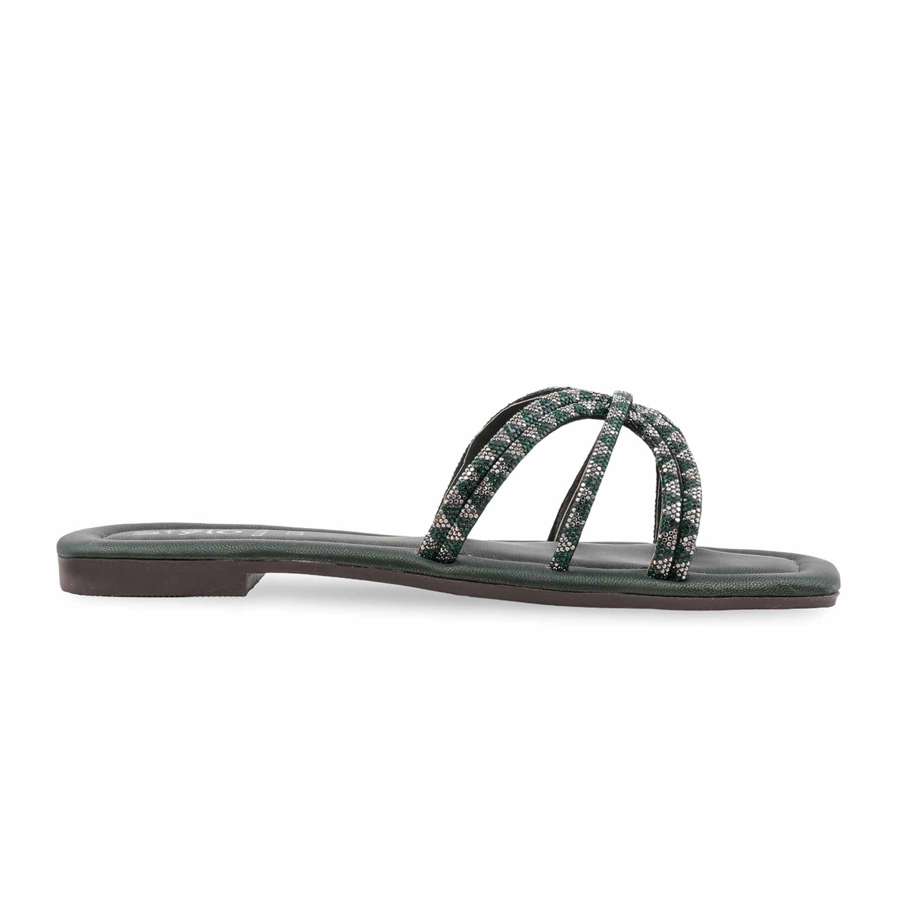 Green Casual Slipper For Women