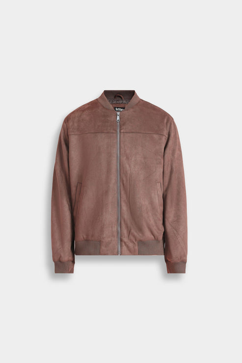 Suede Bomber Jacket