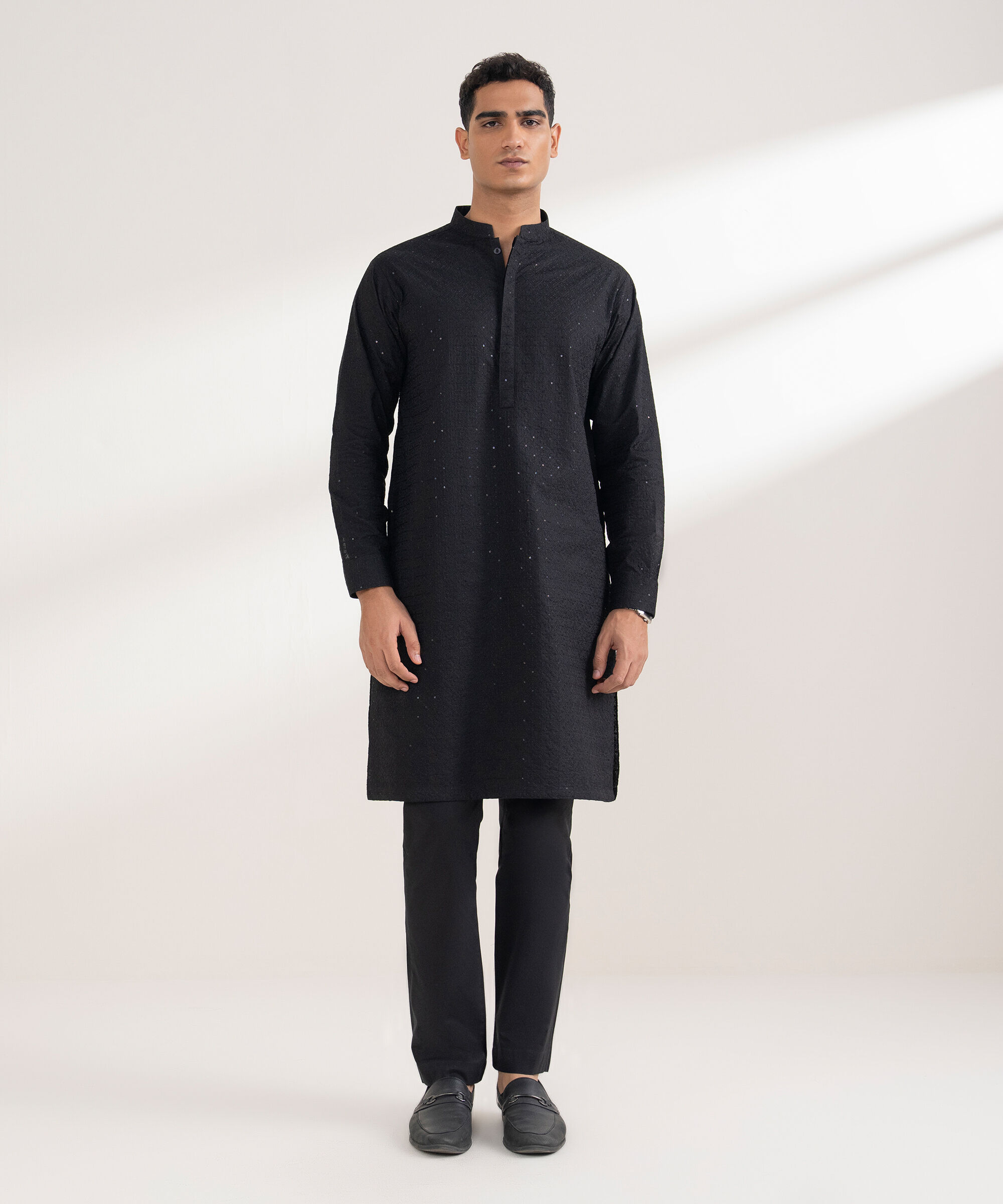 Embroidered Cotton Suit