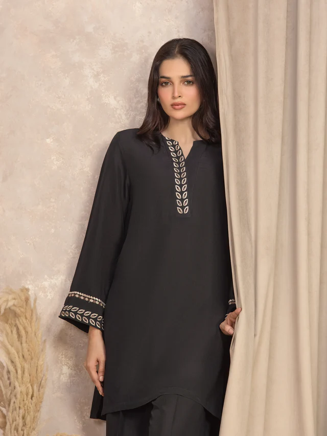 Pret 2Pc Embroidered Viscose Shirt Trouser