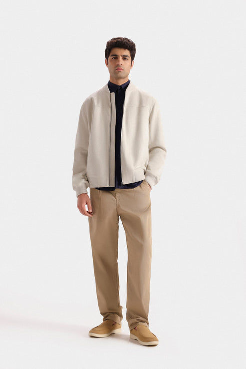 Suede Bomber Jacket