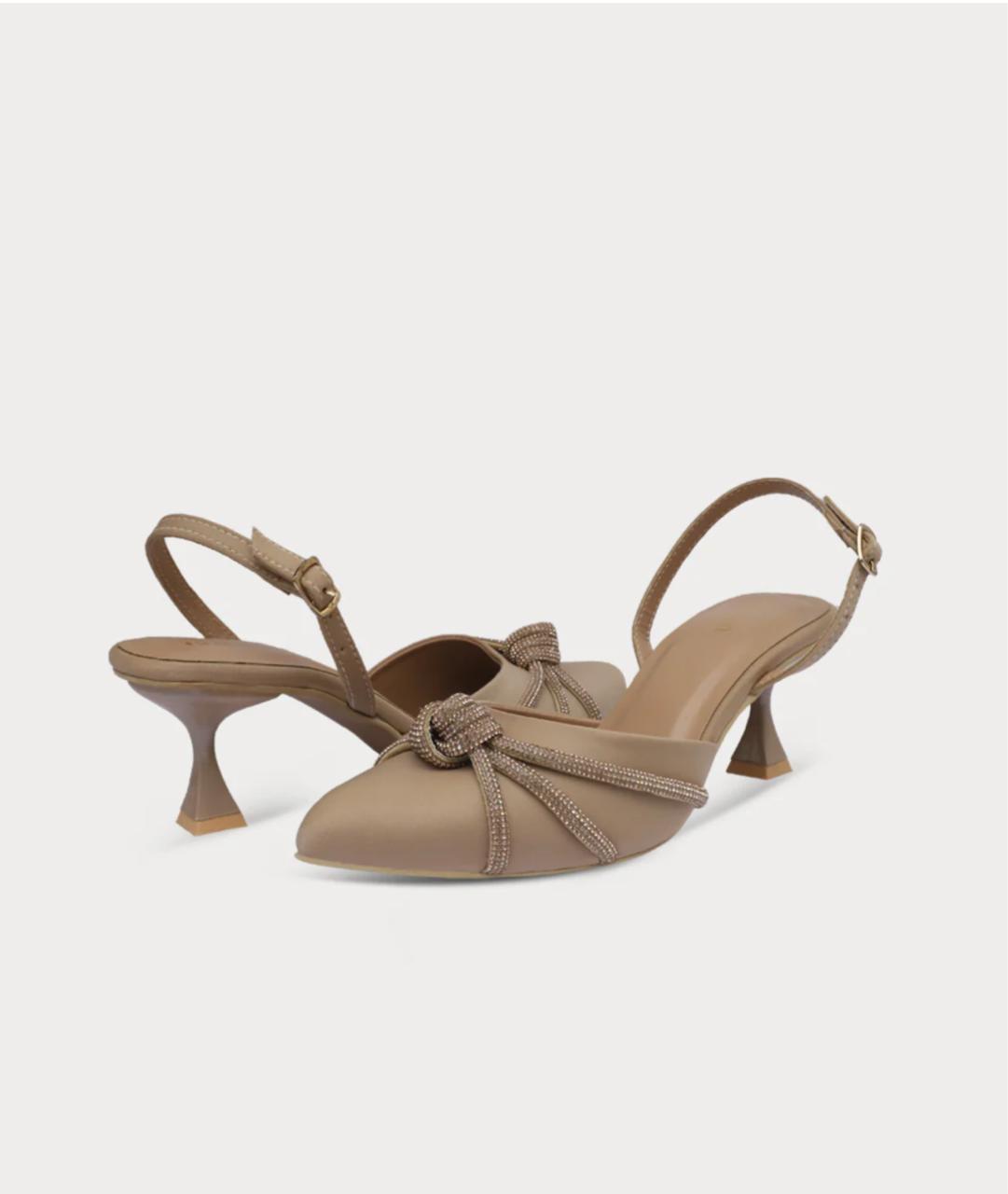 Women Sling Back-BEIGE