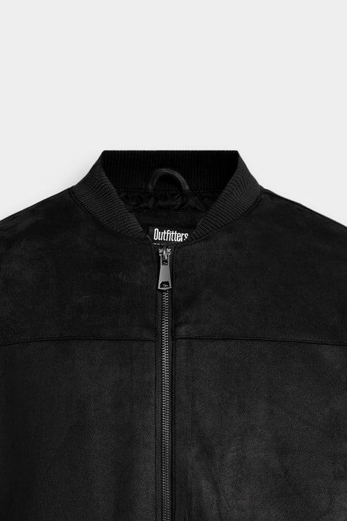 Suede Bomber Jacket