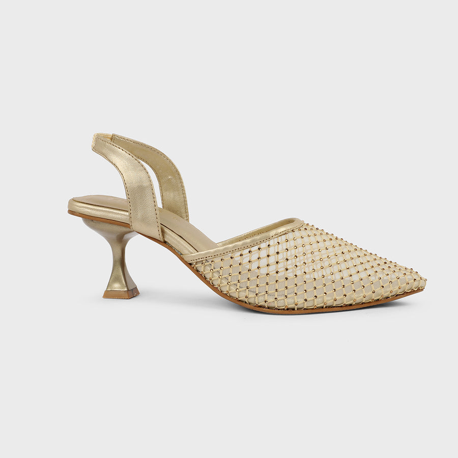 Golden Fancy Sling Back