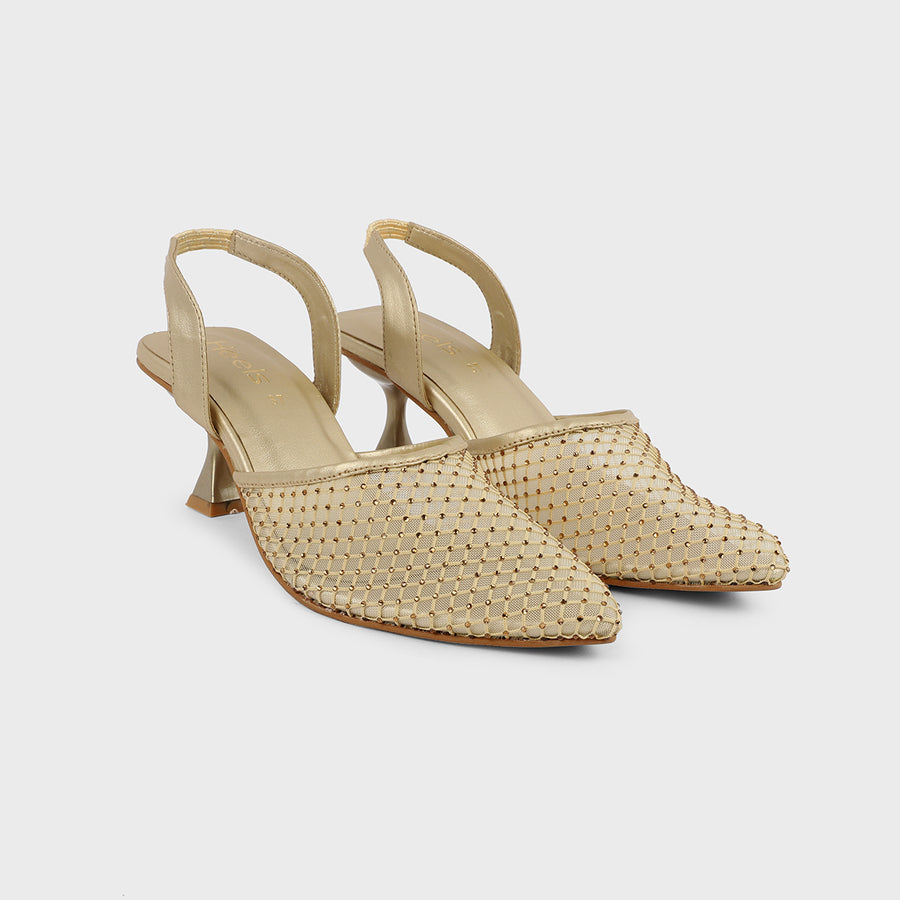 Golden Fancy Sling Back