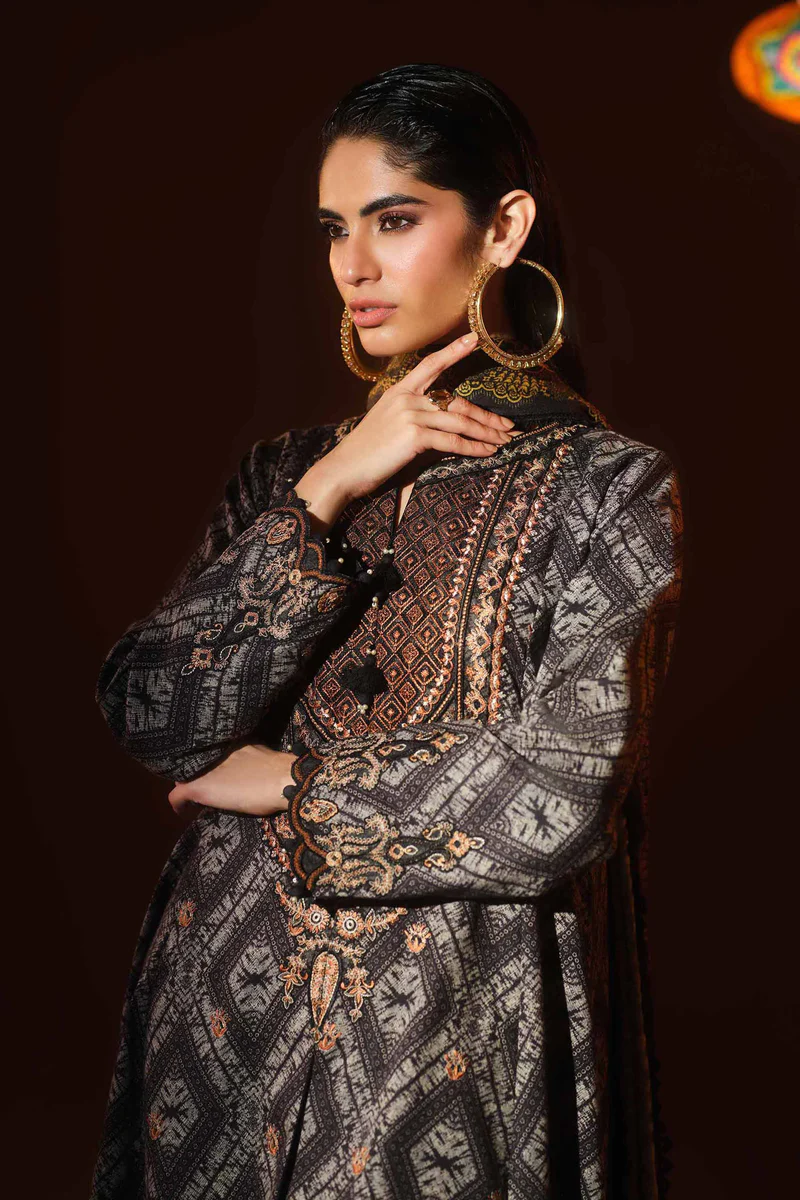 3 Piece - Digital Printed Embroidered Suit