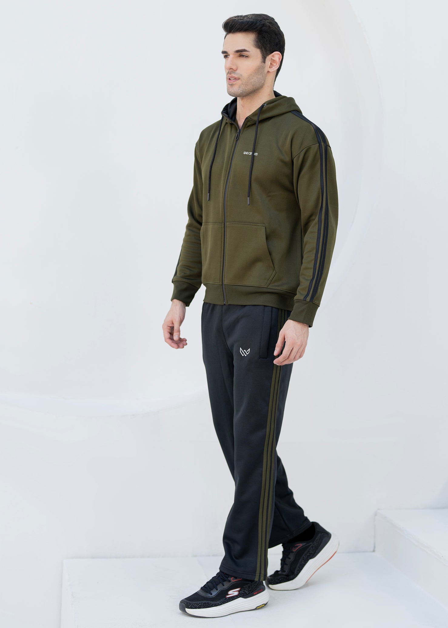 Olive Black Tri-Liner - Winter Tracksuit