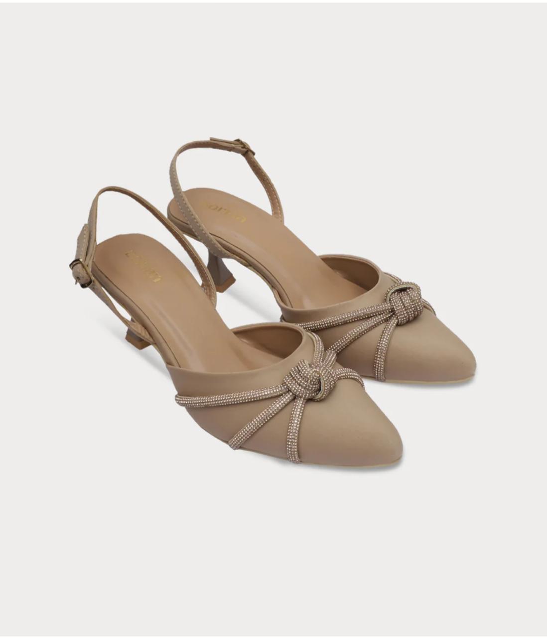 Women Sling Back-BEIGE