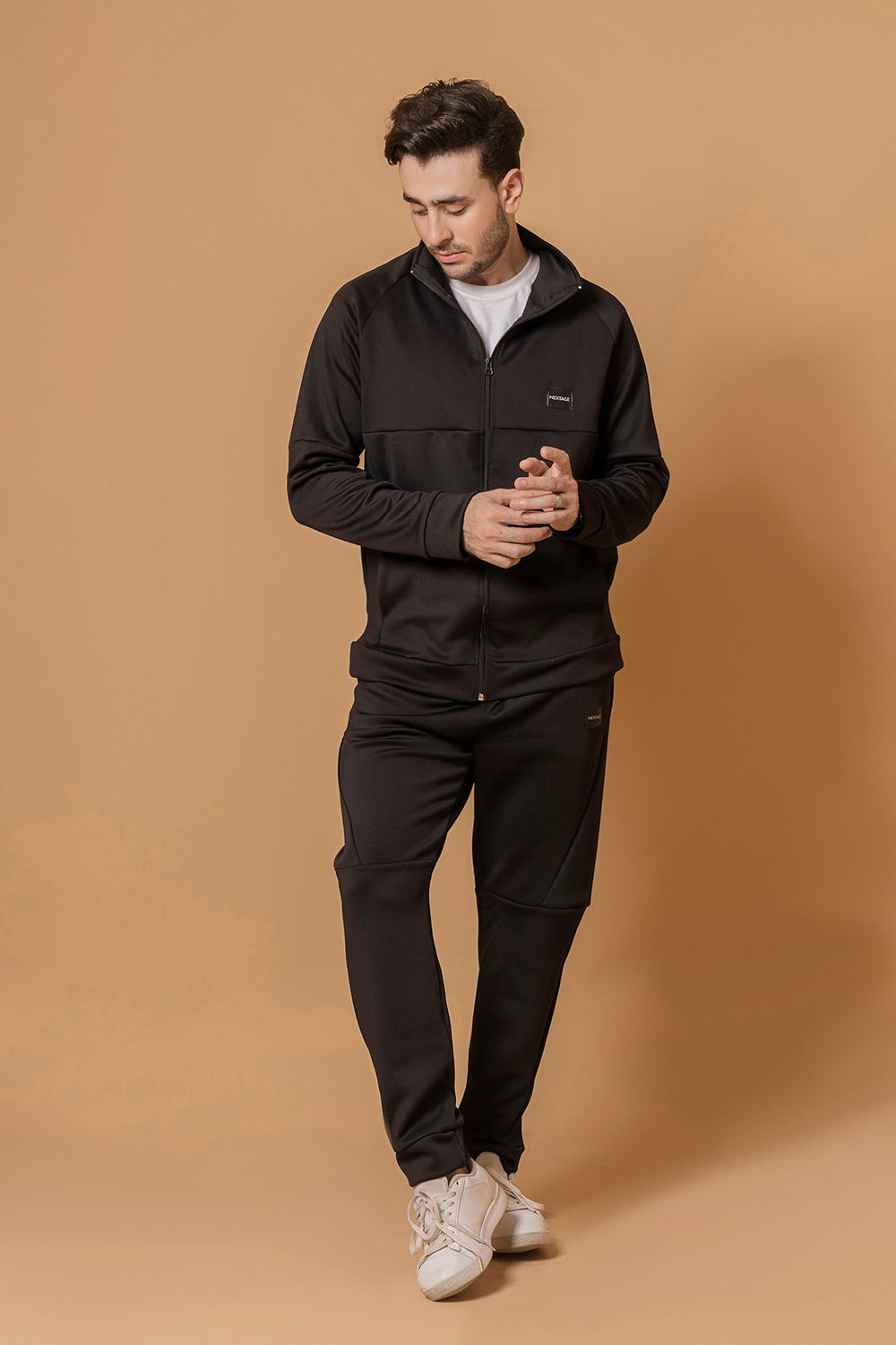 Nextage Black Scuba Seems Detail Tracksuit