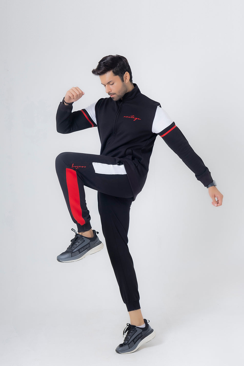 Nextage Black Essential Tracksuit