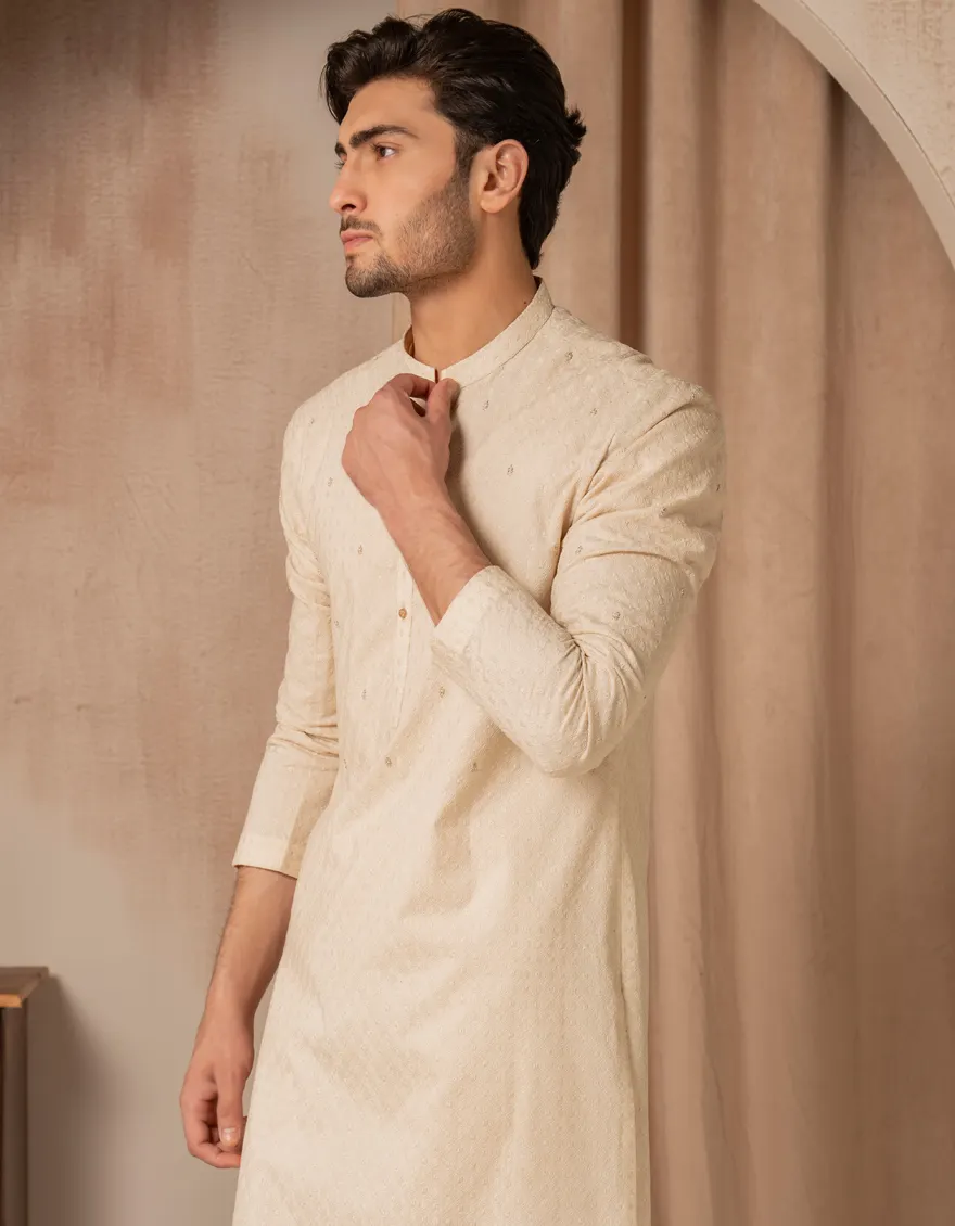 ECRU COTTON SPECIAL KURTA