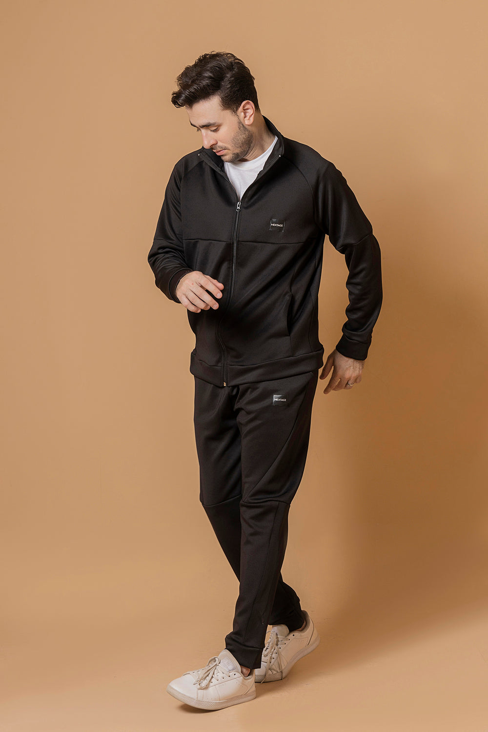 Nextage Black Scuba Seems Detail Tracksuit