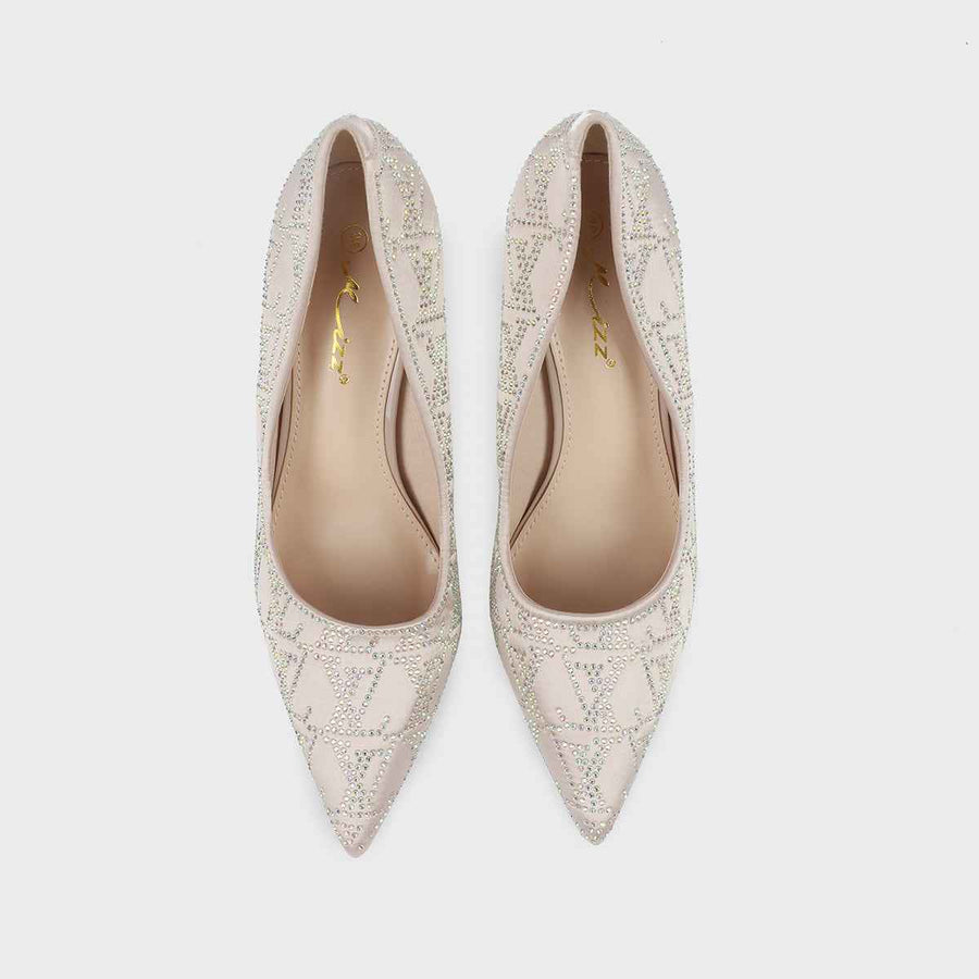 Beige Fancy Court Shoes