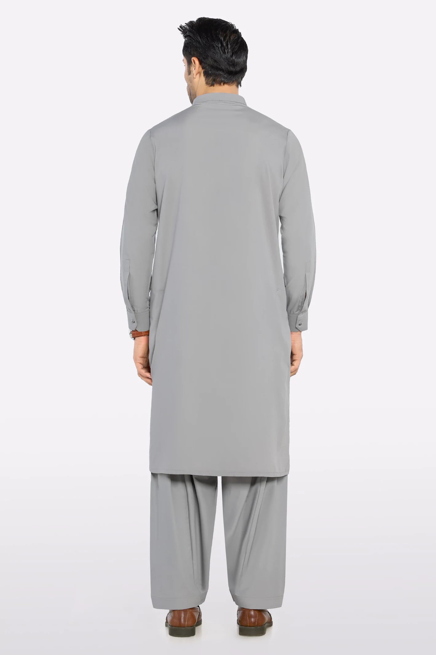 Light Grey Wash & Wear Shalwar Kameez
