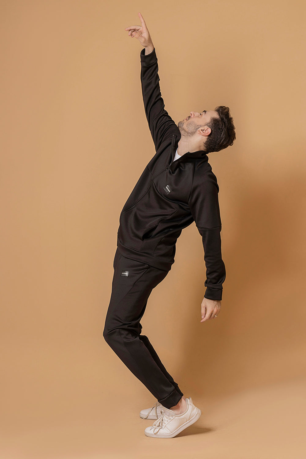 Nextage Black Scuba Seems Detail Tracksuit