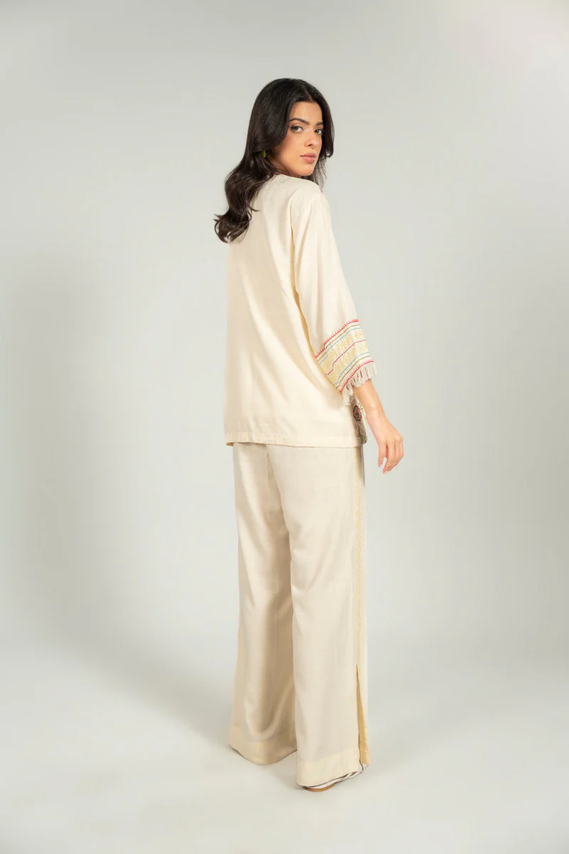 RTW | SHIRT & CULOTTE VISCOSE SLUB | EMBROIDERED