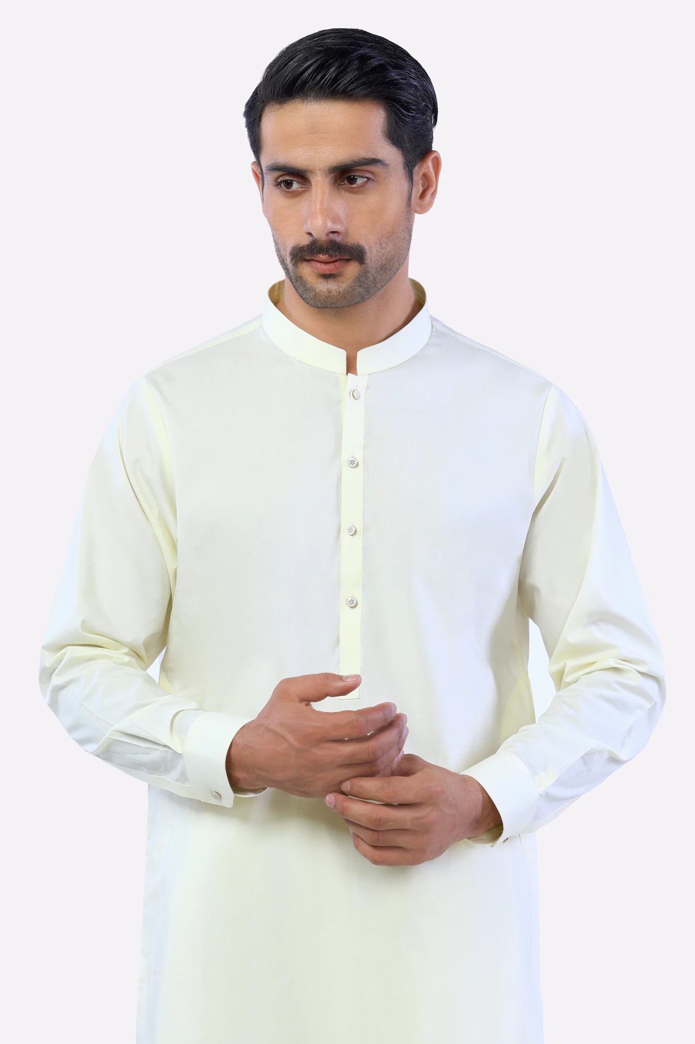 Cream Cotton Shalwar Kameez