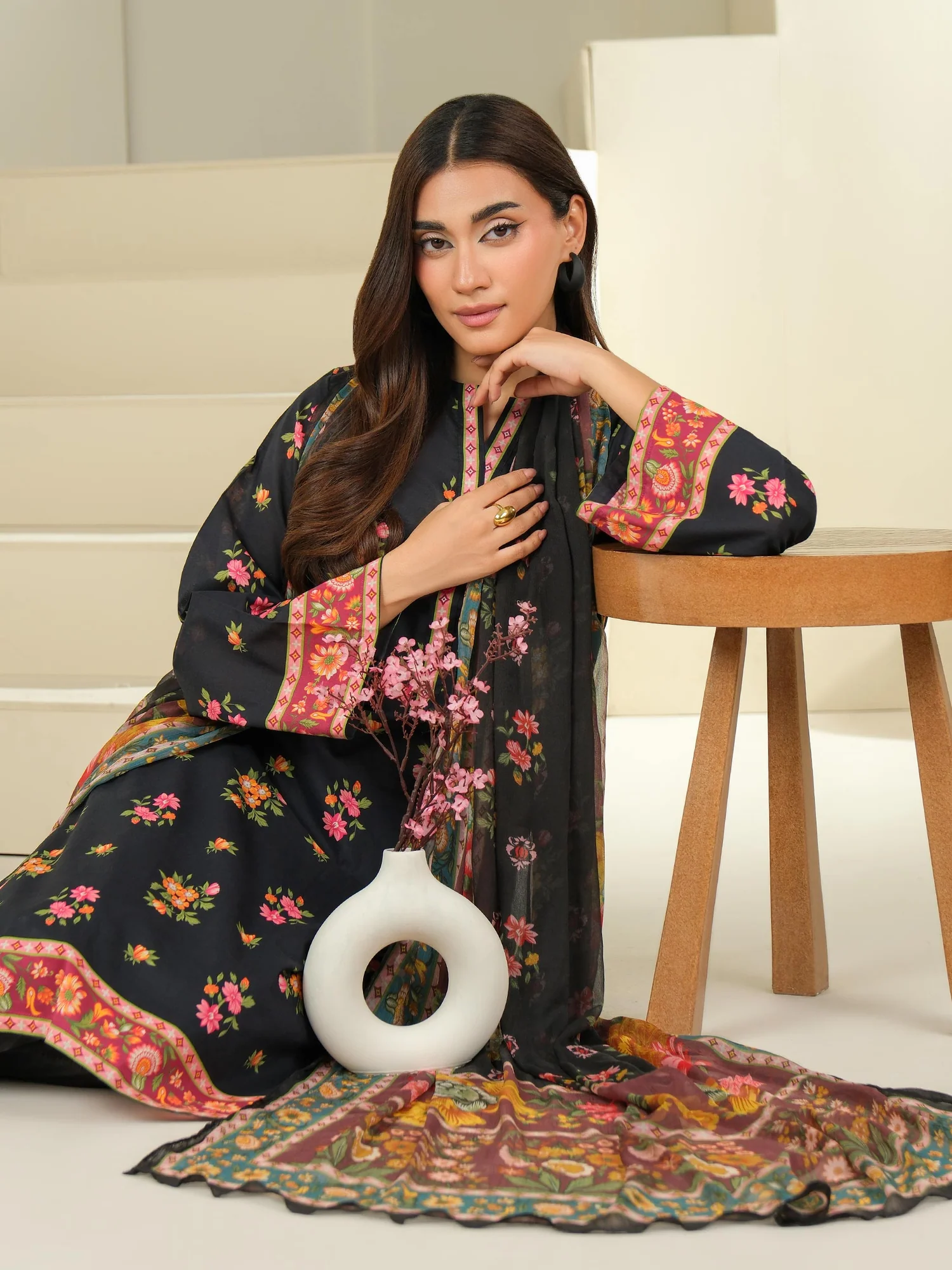 2 Piece Cambric Suit-Printed (Unstitched)