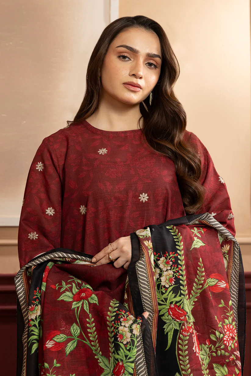 Embroidered Kurta Dupatta Trouser