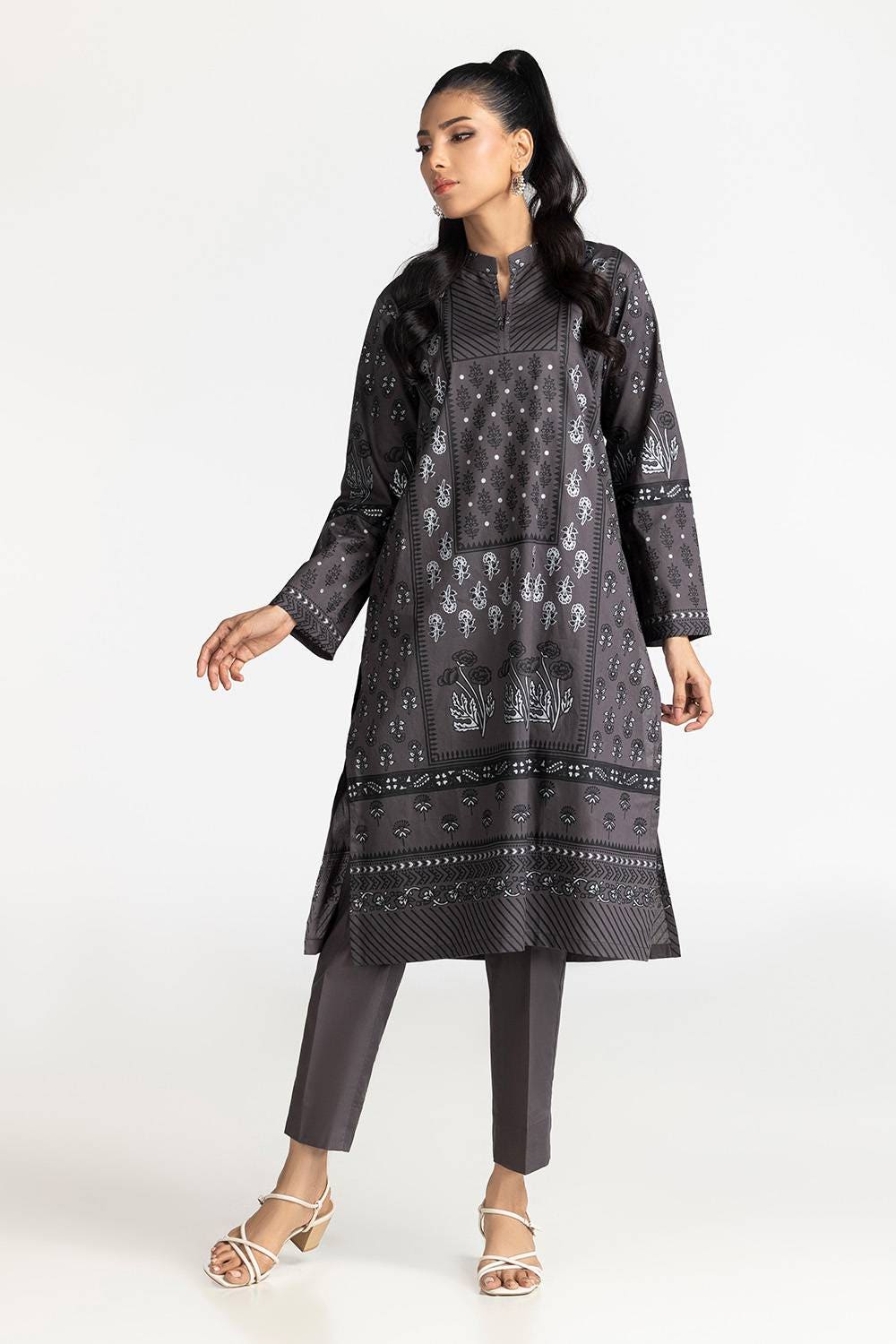 Cambric Block Printed Shirt And Dyed Trouser