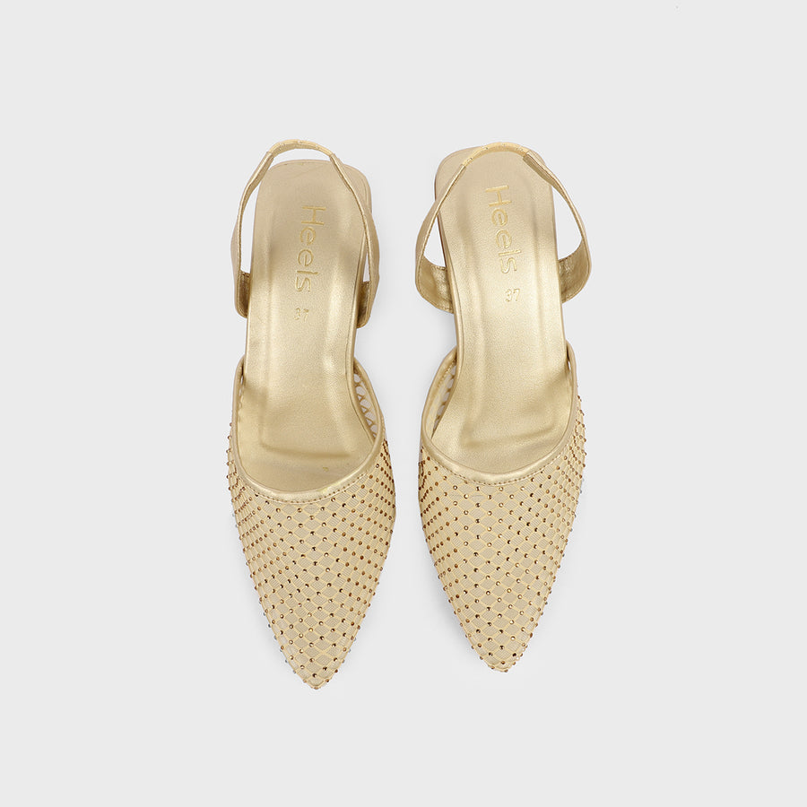 Golden Fancy Sling Back