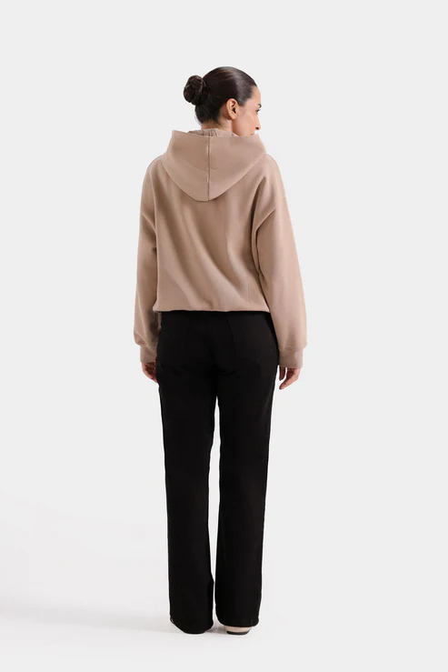 Super Cropped Embroidered Hoodie