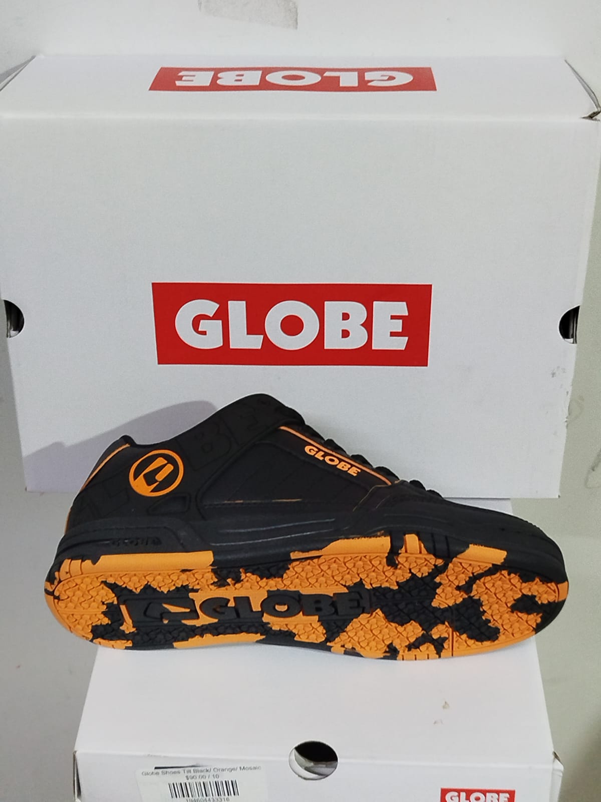TENIS  GLOBE TILT BLACK/ORANGE MOSAIC