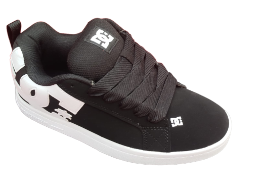 Tenis DC Court Graffik Negro Blanco