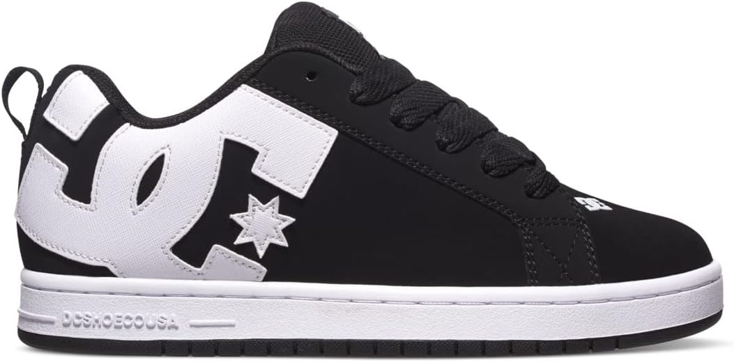 Tenis DC Court Graffik Negro Blanco