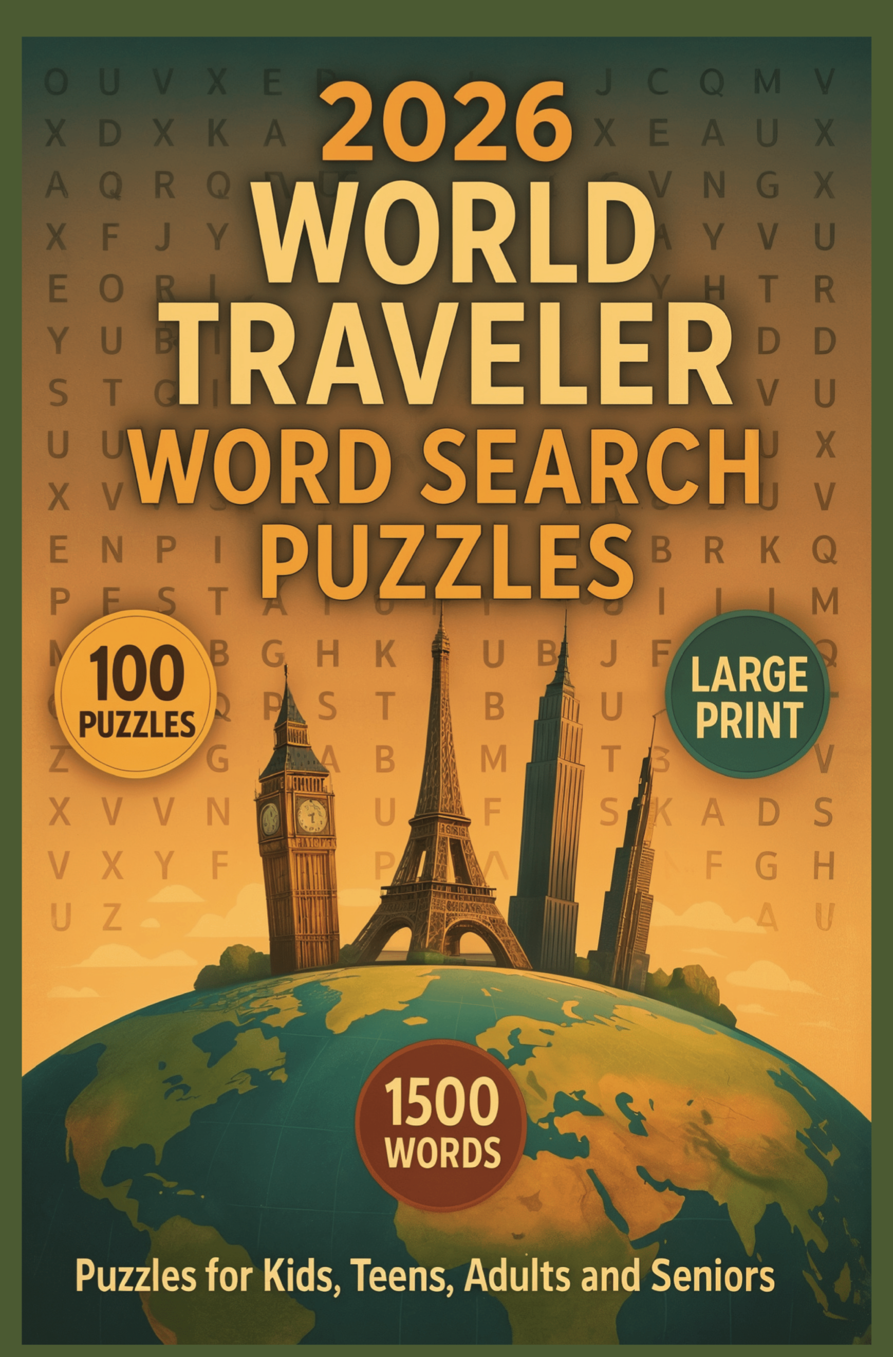 2026 World Traveler Word Search Puzzle Book - Downloadable PDF