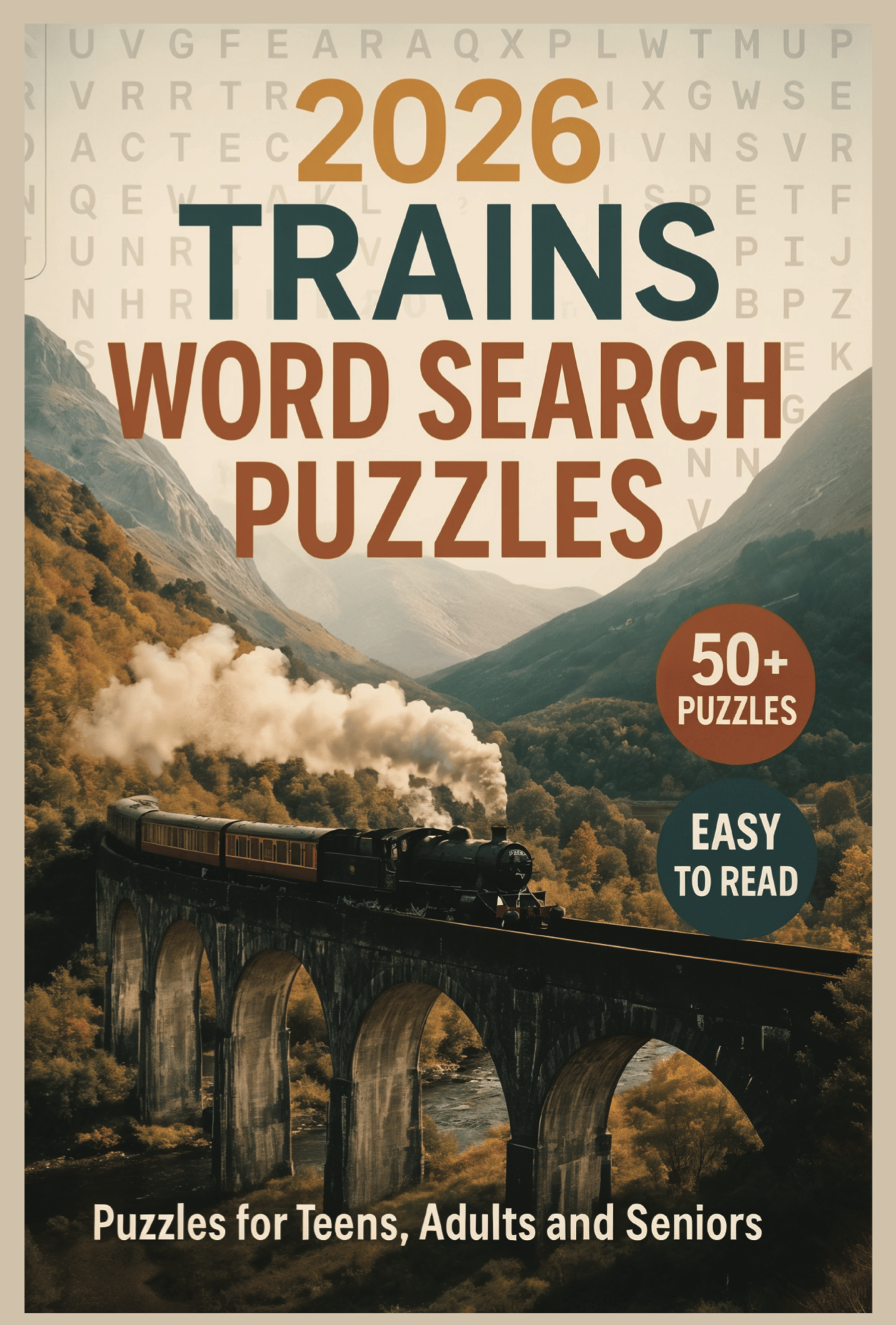 Train Word Search Puzzle Book - Downloadable PDF