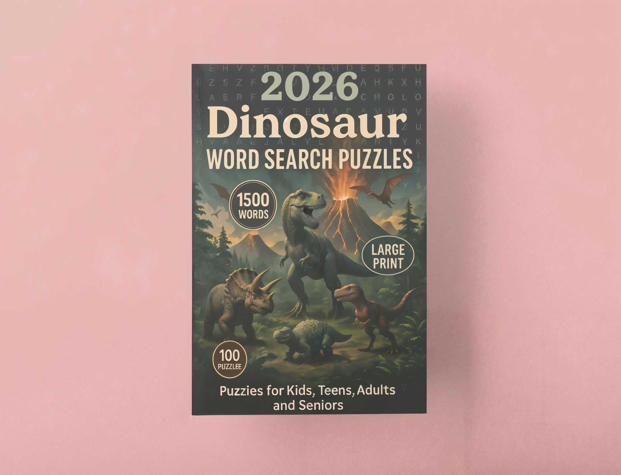 2026 Dinosaur Word Search Puzzle Book - Downloadable PDF