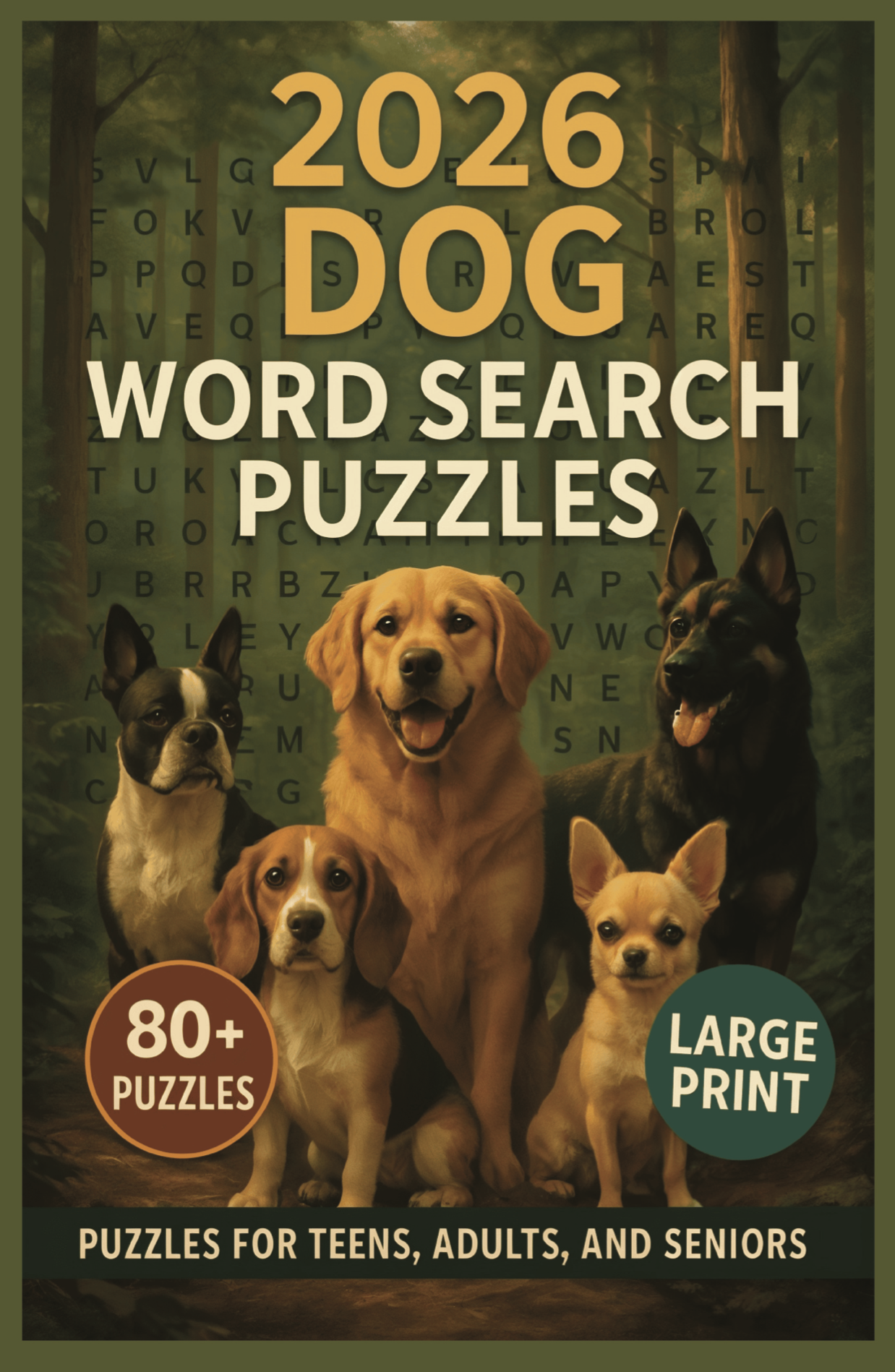 Dog Word Search Puzzle Book - Downloadable PDF