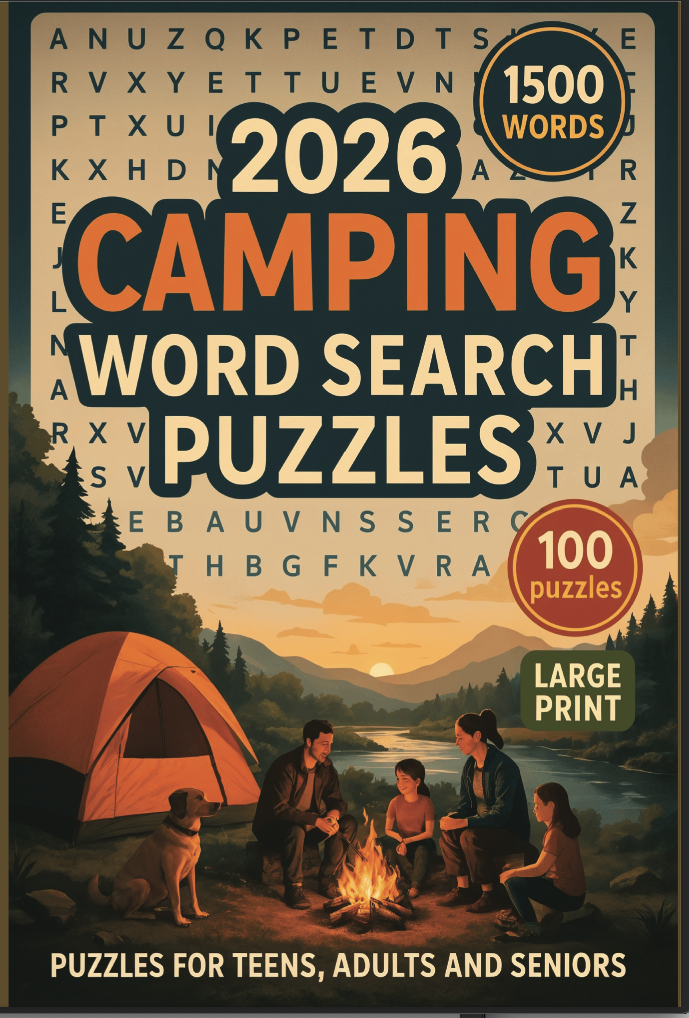 Camping Word Search Puzzle Book - Downloadable PDF