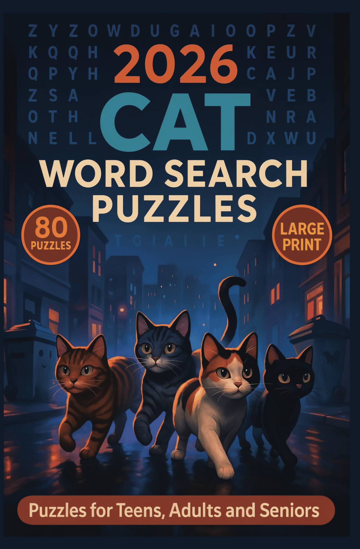 Cat Word Search Puzzle Book - Downloadable PDF