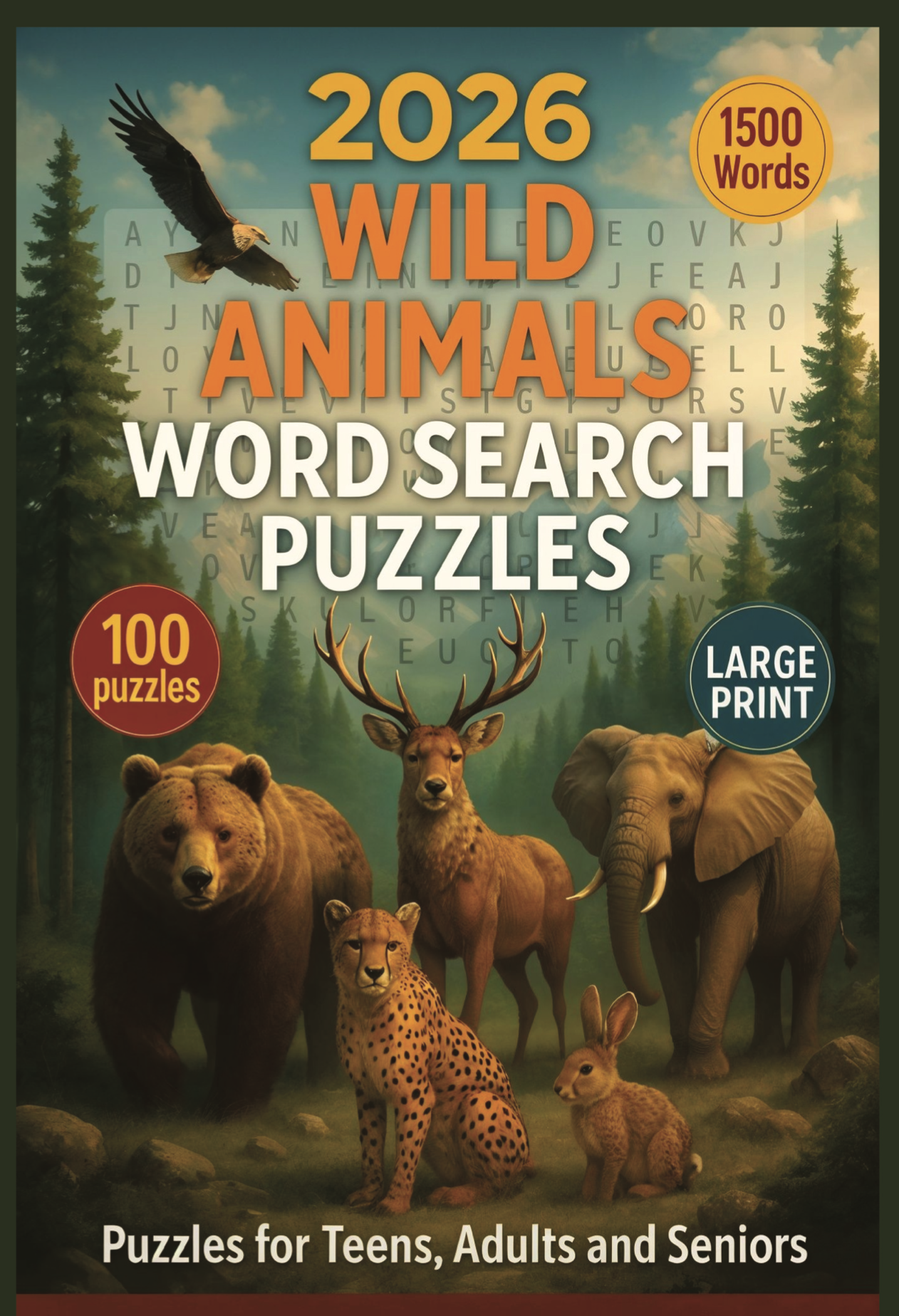 Wild Animals Word Search Puzzle Book - Downloadable PDF