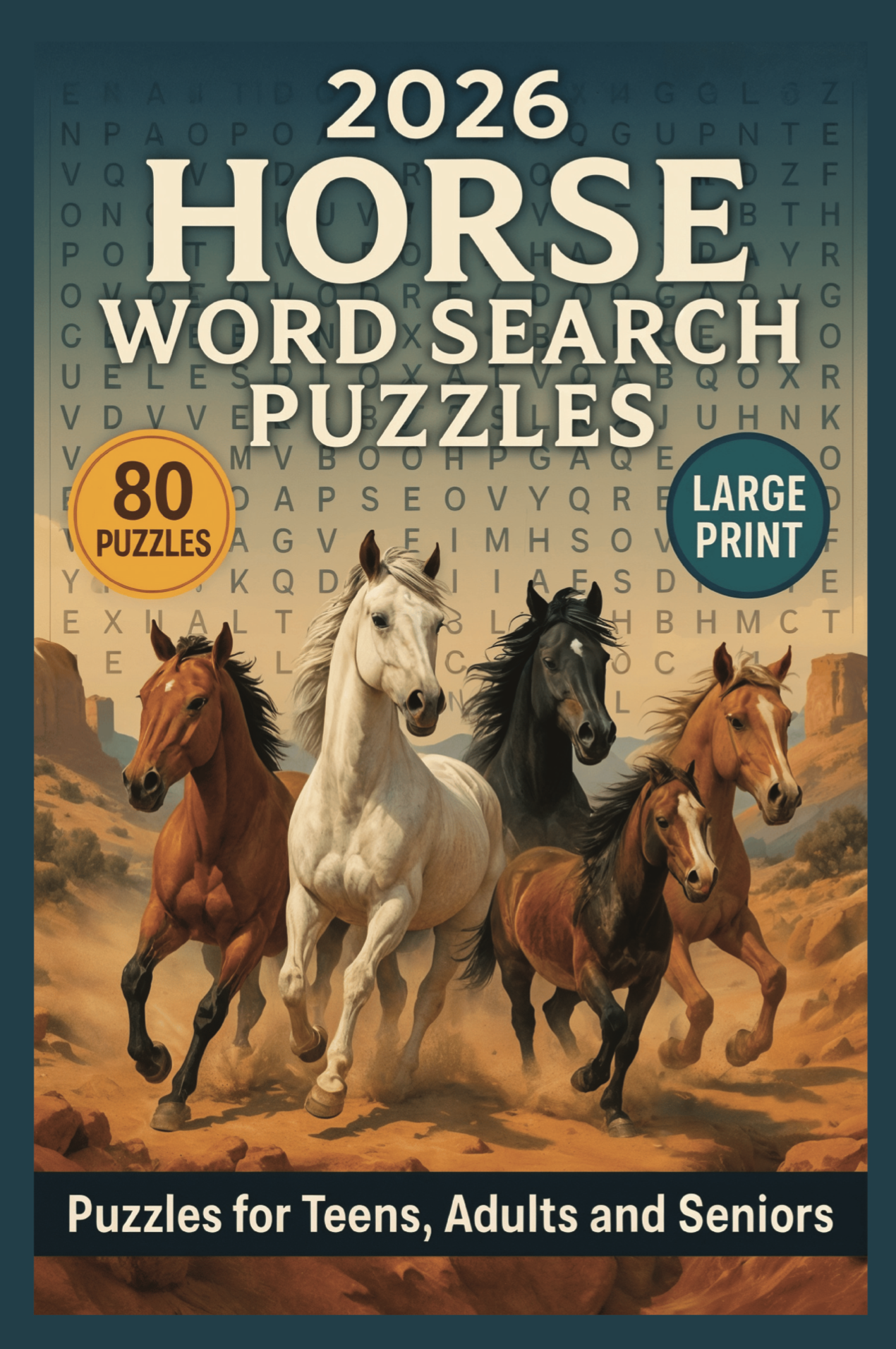 Horse Word Search Puzzle Book - Downloadable PDF