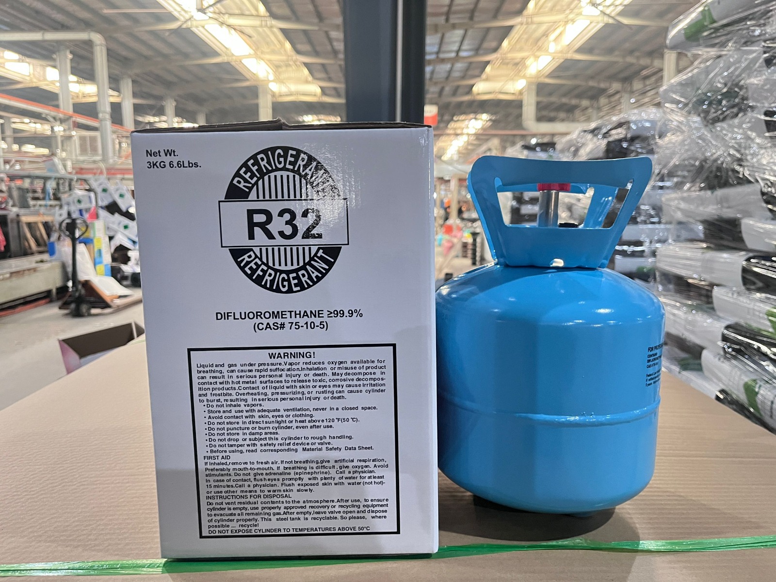 R32 Refrigerant Gas Cylinder - 3kg